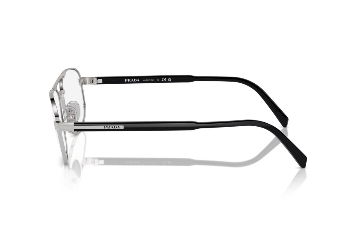 Prada PRA56V Oval Eyeglasses in Silver, side view