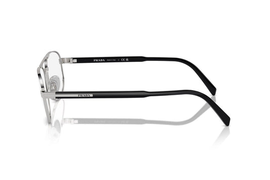 Prada PRA56V Oval Eyeglasses in Silver, side view