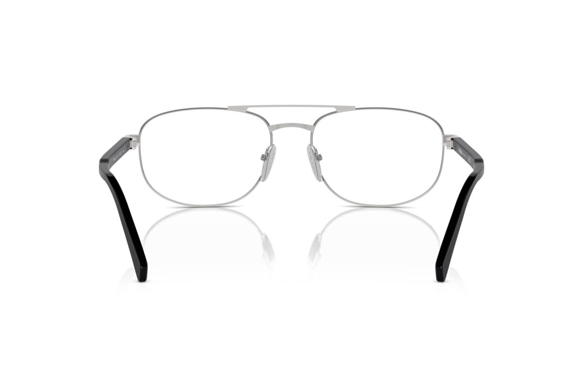 Prada PRA56V Oval Eyeglasses in Silver, angle view