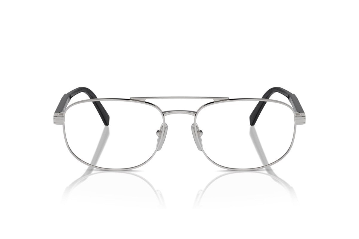 Prada PRA56V Oval Eyeglasses in Silver, detail view