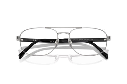 Prada PRA56V Oval Eyeglasses in Silver, detail view