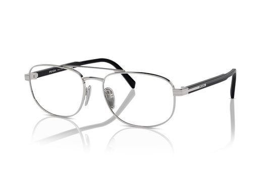 Prada PRA56V Oval Eyeglasses in Silver, front view