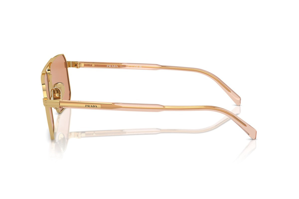 Prada PRA57S Rectangle Sunglasses in Orange Gold, side view