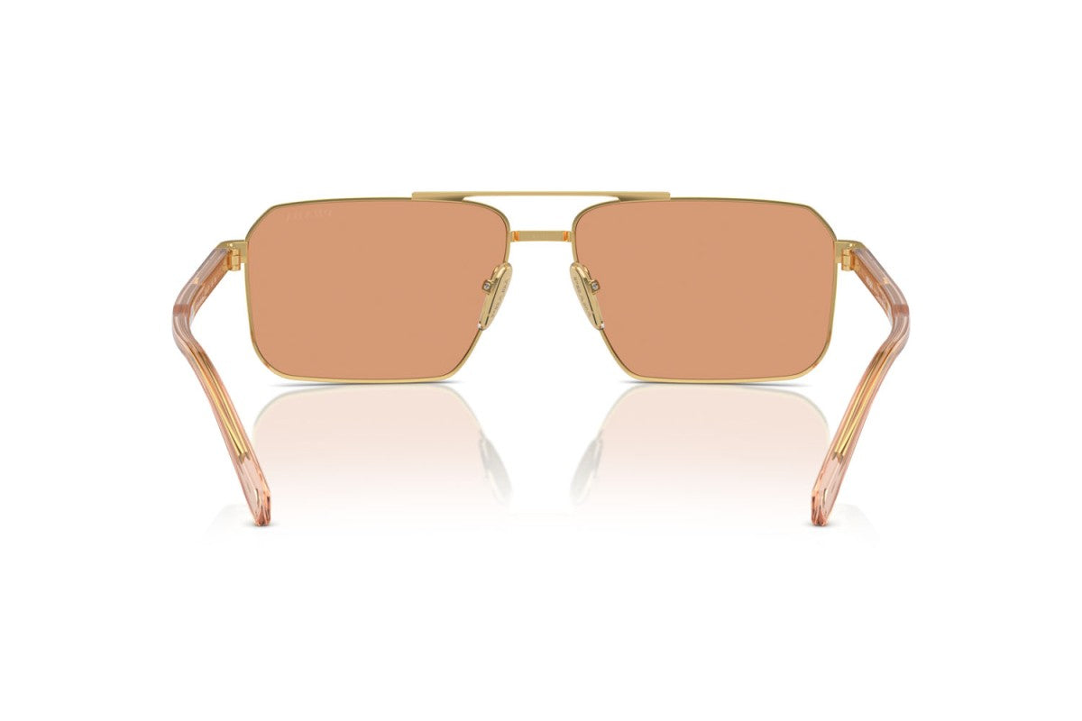 Prada PRA57S Rectangle Sunglasses in Orange Gold, angle view