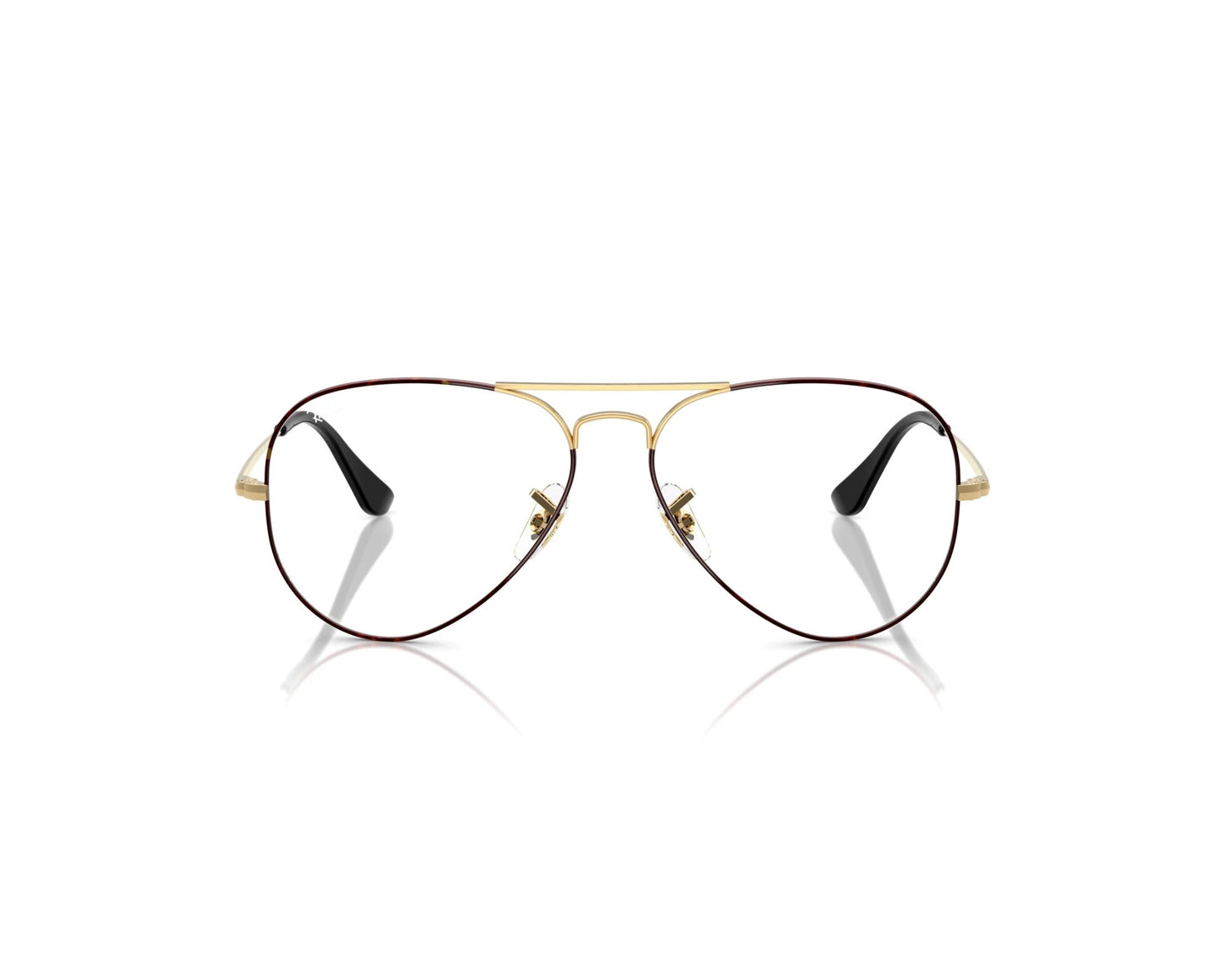 Ray-Ban RX6489 Aviator Eyeglasses in Clear / Black-Arista Gold, side view