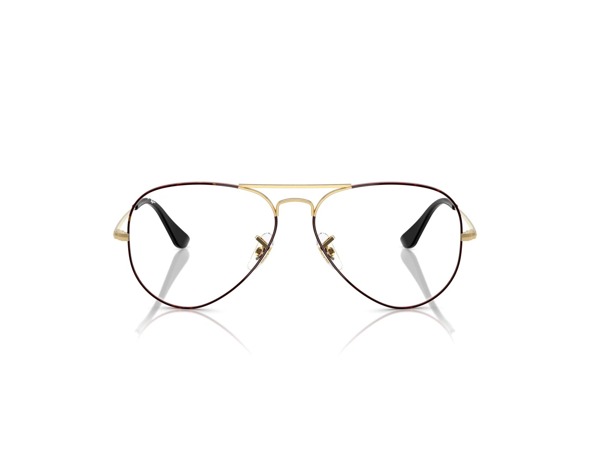 Ray-Ban RX6489 Aviator Eyeglasses in Clear / Black-Arista Gold, side view