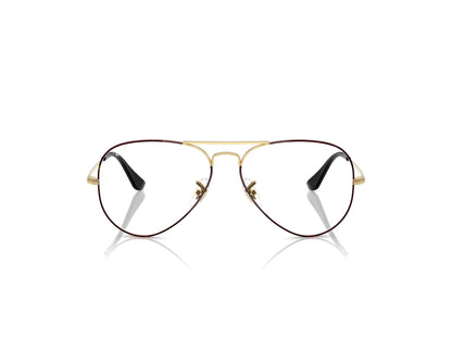 Ray-Ban RX6489 Aviator Eyeglasses in Clear / Black-Arista Gold, side view