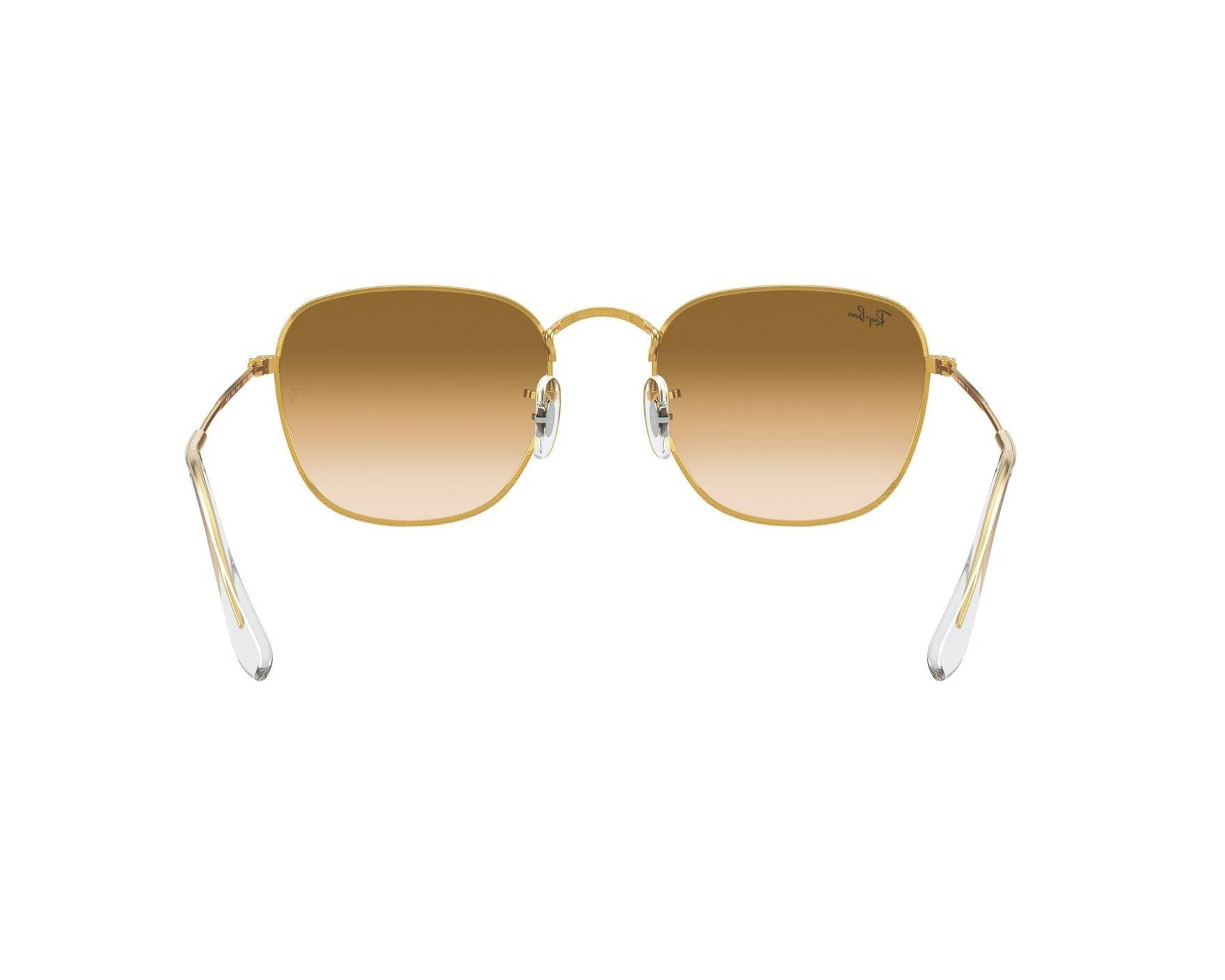Ray-Ban RB3857 Square Sunglasses in Brown Gradient / Gold, back view