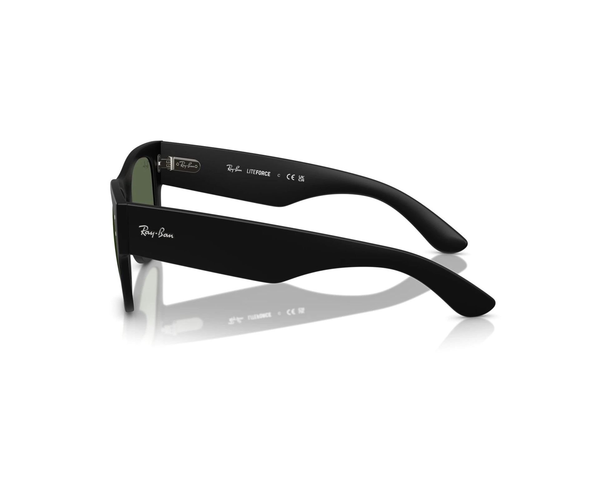Ray-Ban RB4840 Rectangle Sunglasses in Green / Black Sand, side view