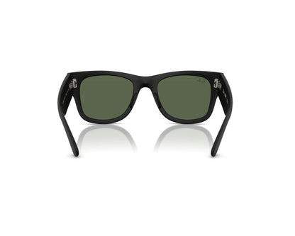 Ray-Ban RB4840 Rectangle Sunglasses in Green / Black Sand, angle view