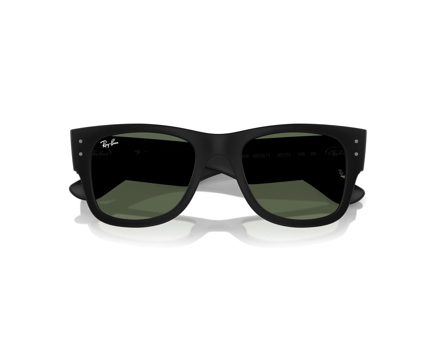 Ray-Ban RB4840 Rectangle Sunglasses in Green / Black Sand, back view