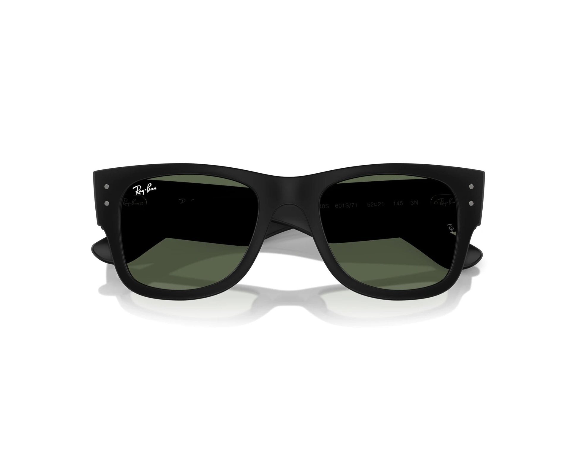 Ray-Ban RB4840 Rectangle Sunglasses in Green / Black Sand, back view