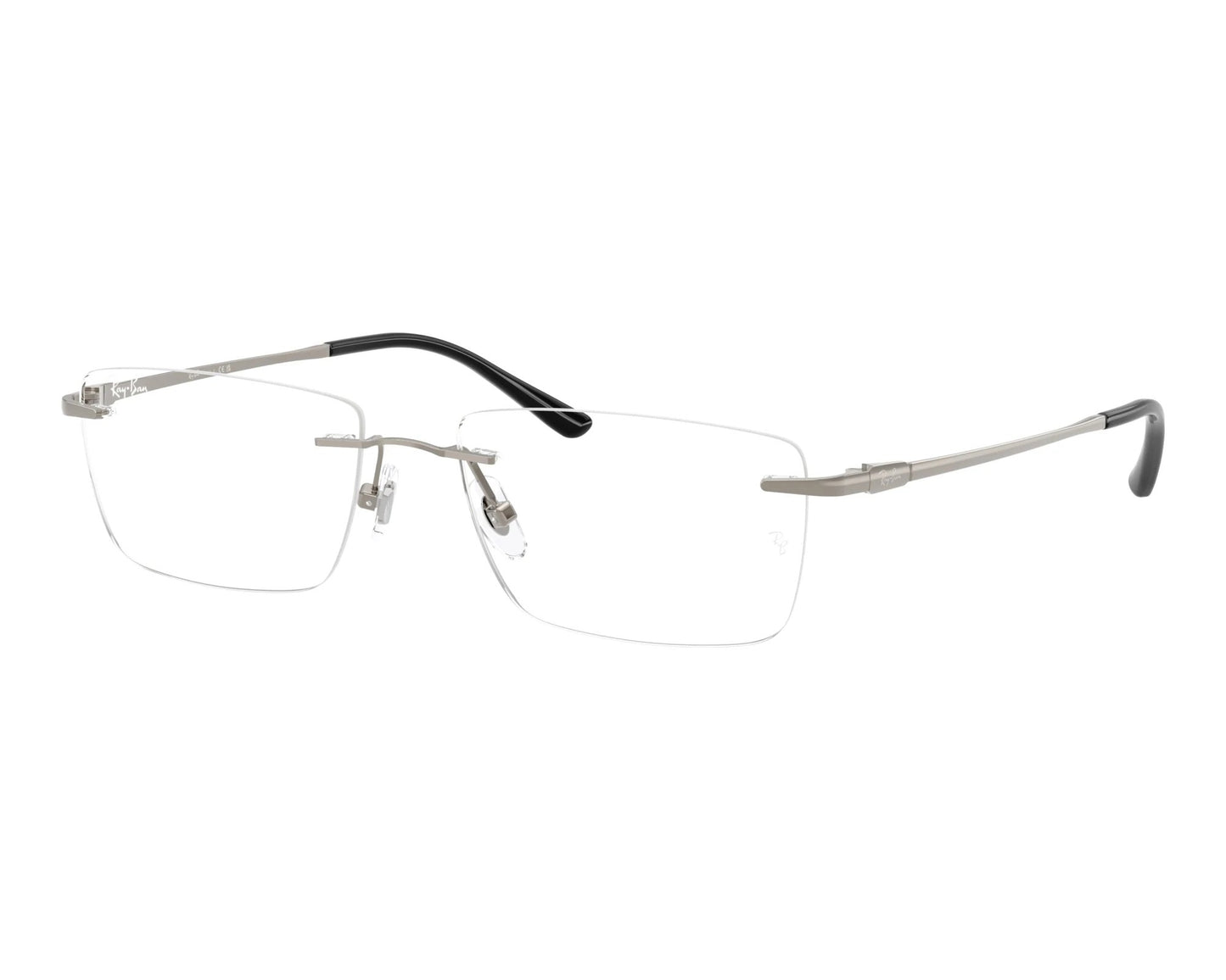 Ray-Ban RX8781D Rectangle Eyeglasses in Gunmetal, angle view
