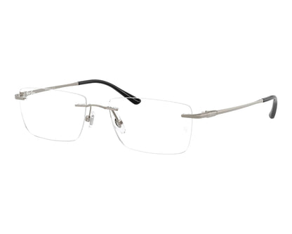 Ray-Ban RX8781D Rectangle Eyeglasses in Gunmetal, angle view