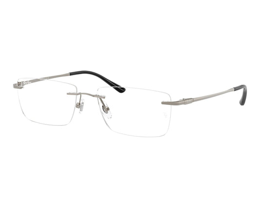 Ray-Ban RX8781D Rectangle Eyeglasses in Gunmetal, angle view