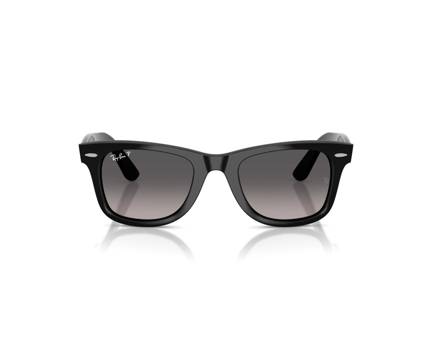 Ray-Ban RB4340 Wayfarer Sunglasses in Grey Gradient Polarized / Black, front view