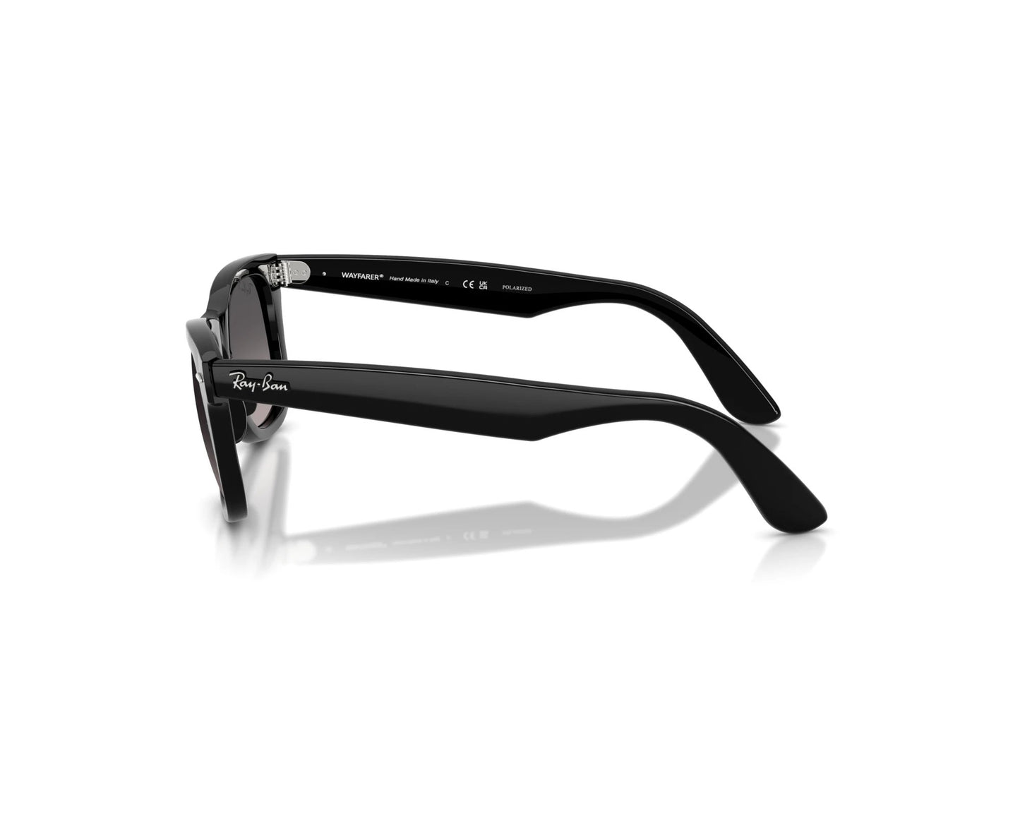 Ray-Ban RB4340 Wayfarer Sunglasses in Grey Gradient Polarized / Black, side view