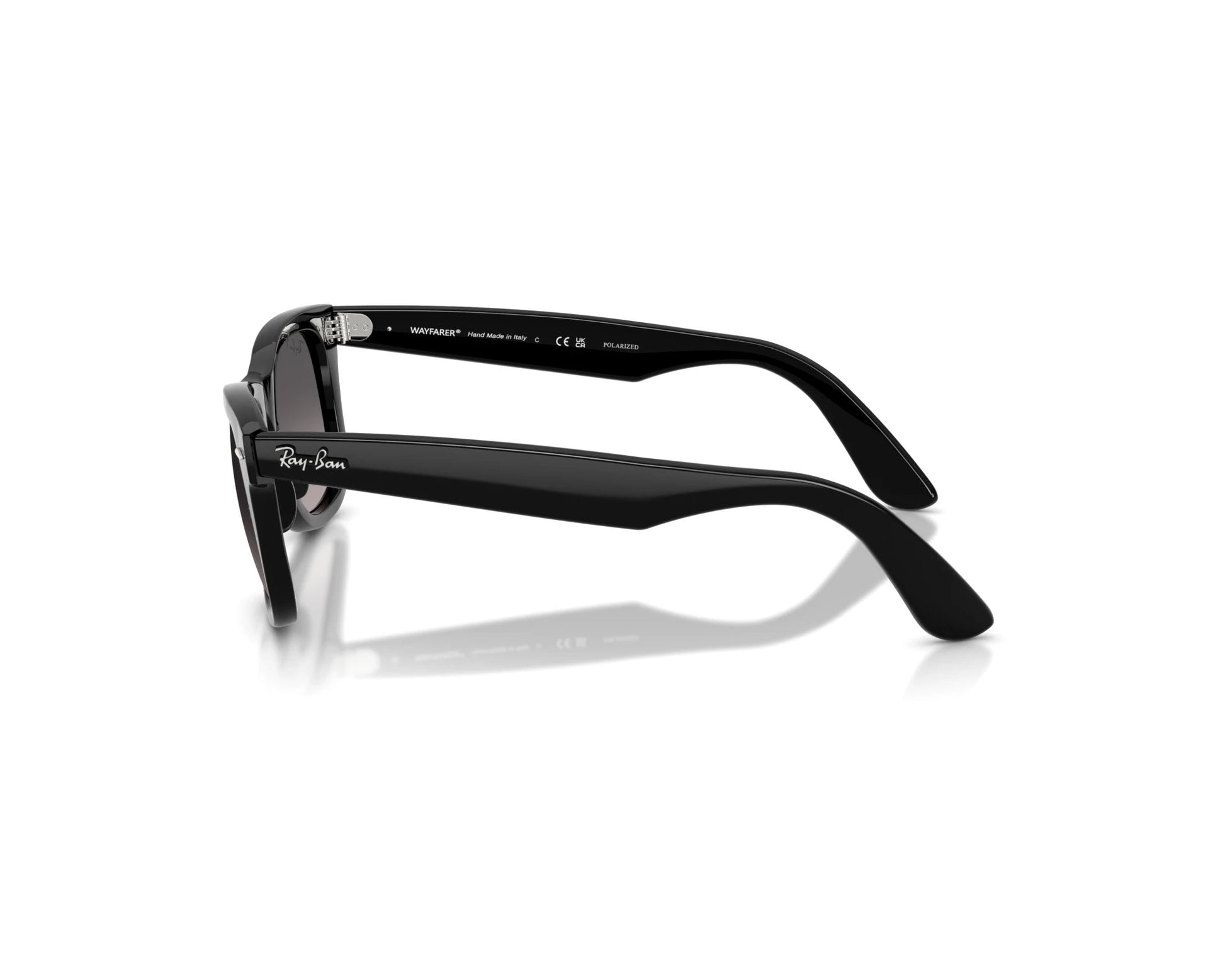 Ray-Ban RB4340 Wayfarer Sunglasses in Grey Gradient Polarized / Black, side view