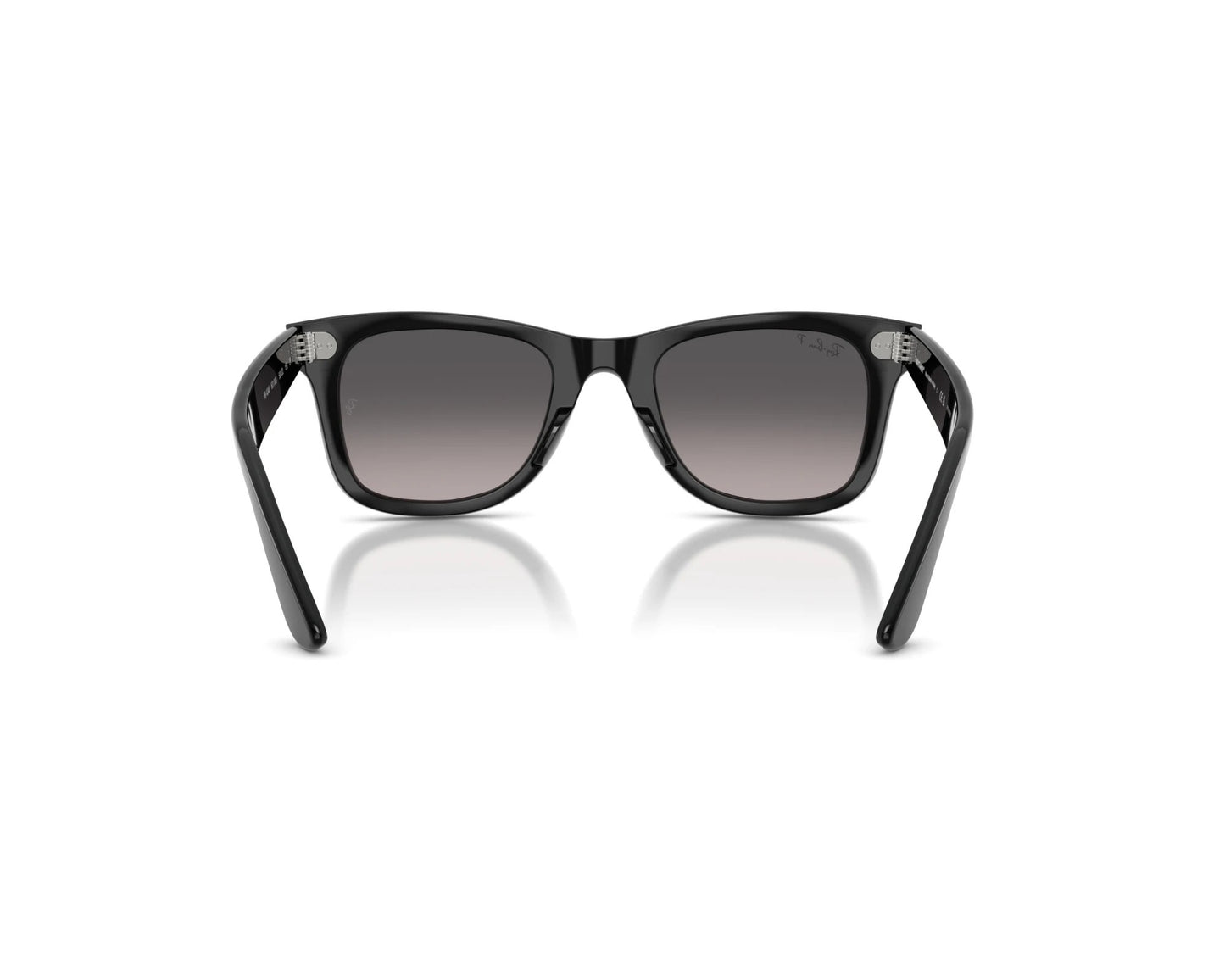 Ray-Ban RB4340 Wayfarer Sunglasses in Grey Gradient Polarized / Black, angle view