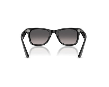 Ray-Ban RB4340 Wayfarer Sunglasses in Grey Gradient Polarized / Black, angle view