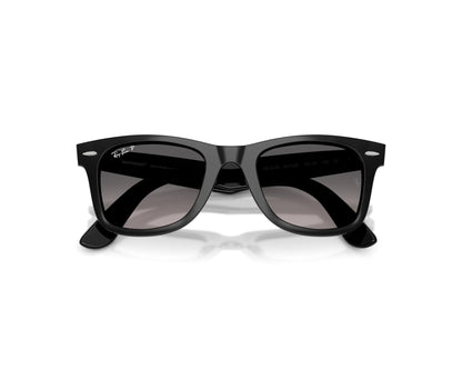 Ray-Ban RB4340 Wayfarer Sunglasses in Grey Gradient Polarized / Black, back view