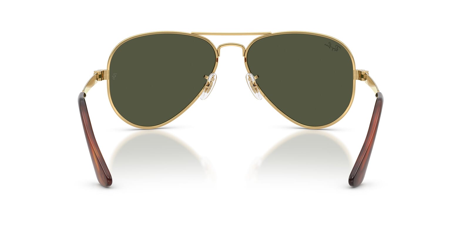 Ray-Ban RB3925 Aviator Sunglasses in Green / Arista Gold, detail view