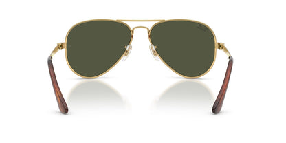 Ray-Ban RB3925 Aviator Sunglasses in Green / Arista Gold, detail view