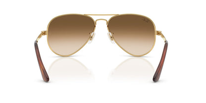 Ray-Ban RB3925 Aviator Sunglasses in Gradient Brown / Arista Gold, detail view