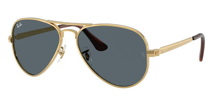 Ray-Ban RB3925 Aviator Sunglasses in Blue / Arista Gold, front view