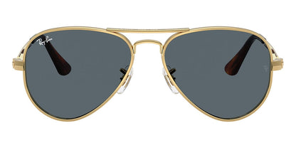 Ray-Ban RB3925 Aviator Sunglasses in Blue / Arista Gold, side view