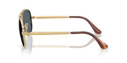 Ray-Ban RB3925 Aviator Sunglasses in Blue / Arista Gold, angle view