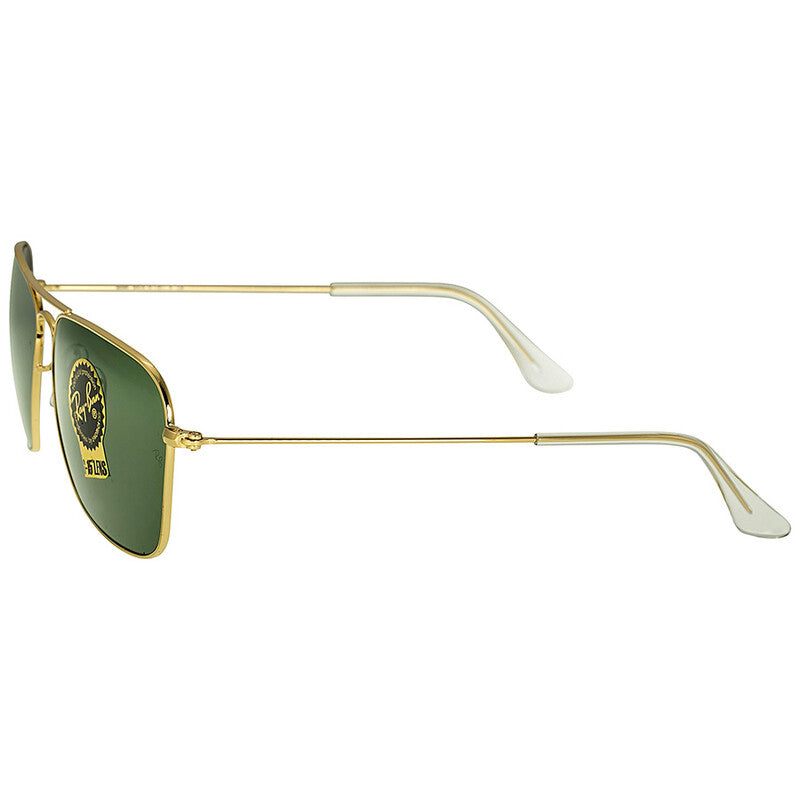 Ray-Ban RB3136 Square Sunglasses in G-15 Green / Gunmetal, angle view