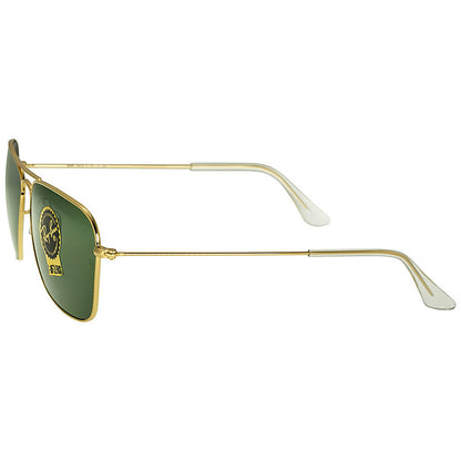 Ray-Ban RB3136 Square Sunglasses in G-15 Green / Gunmetal, angle view