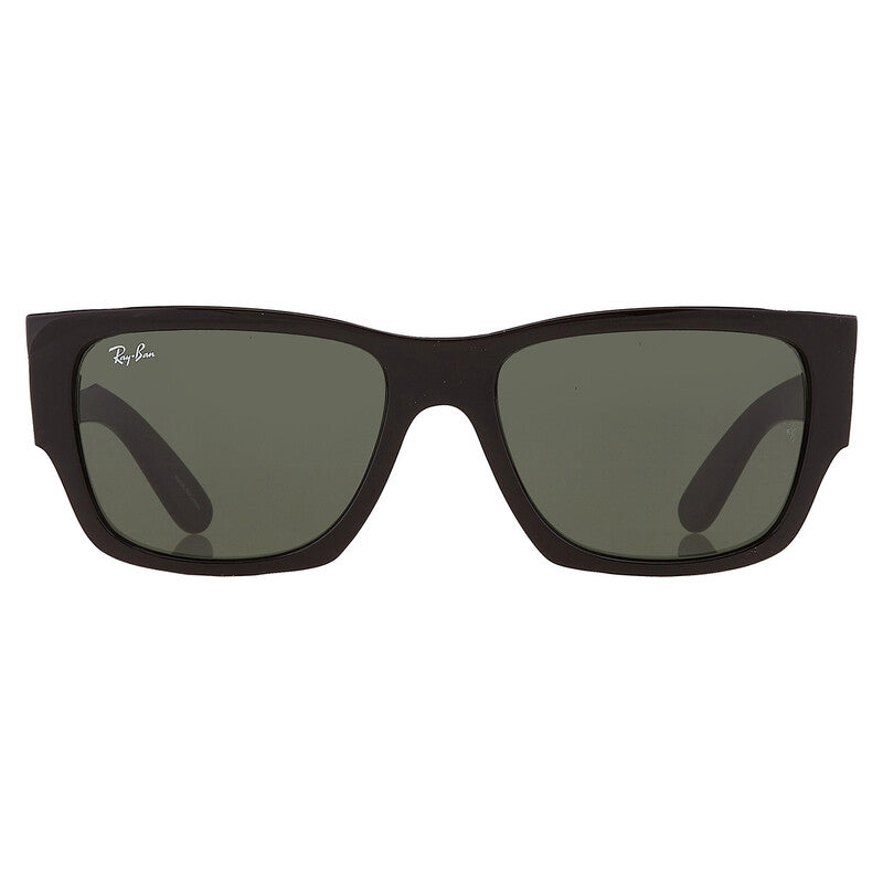 Ray-Ban RB0947 Rectangle Sunglasses in Green/Black, front view
