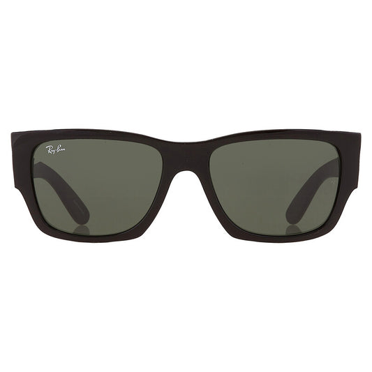 Ray-Ban RB0947 Rectangle Sunglasses in Green/Black, front view