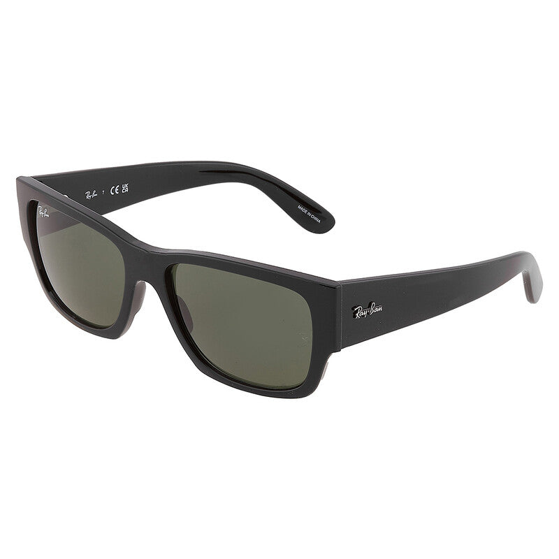Ray-Ban RB0947 Rectangle Sunglasses in Green/Black, angle view
