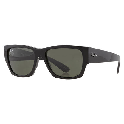 Ray-Ban RB0947 Rectangle Sunglasses in Polarized Green/Black, side view