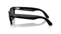 Rayban RW4012 in Solid Green Lenses With Black Frame, side view