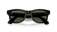 Rayban RW4012 in Solid Green Lenses With Black Frame, back view