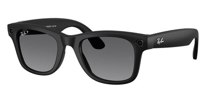Ray-Ban RW4012 Wayfarer Sunglasses in Gradient Grey Lenses With Matte Black Frame, front view