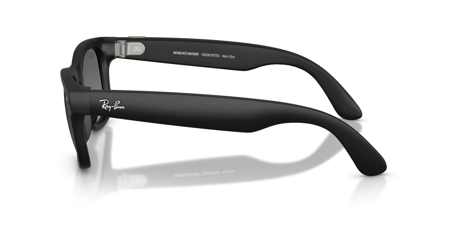Ray-Ban RW4012 Wayfarer Sunglasses in Gradient Grey Lenses With Matte Black Frame, angle view