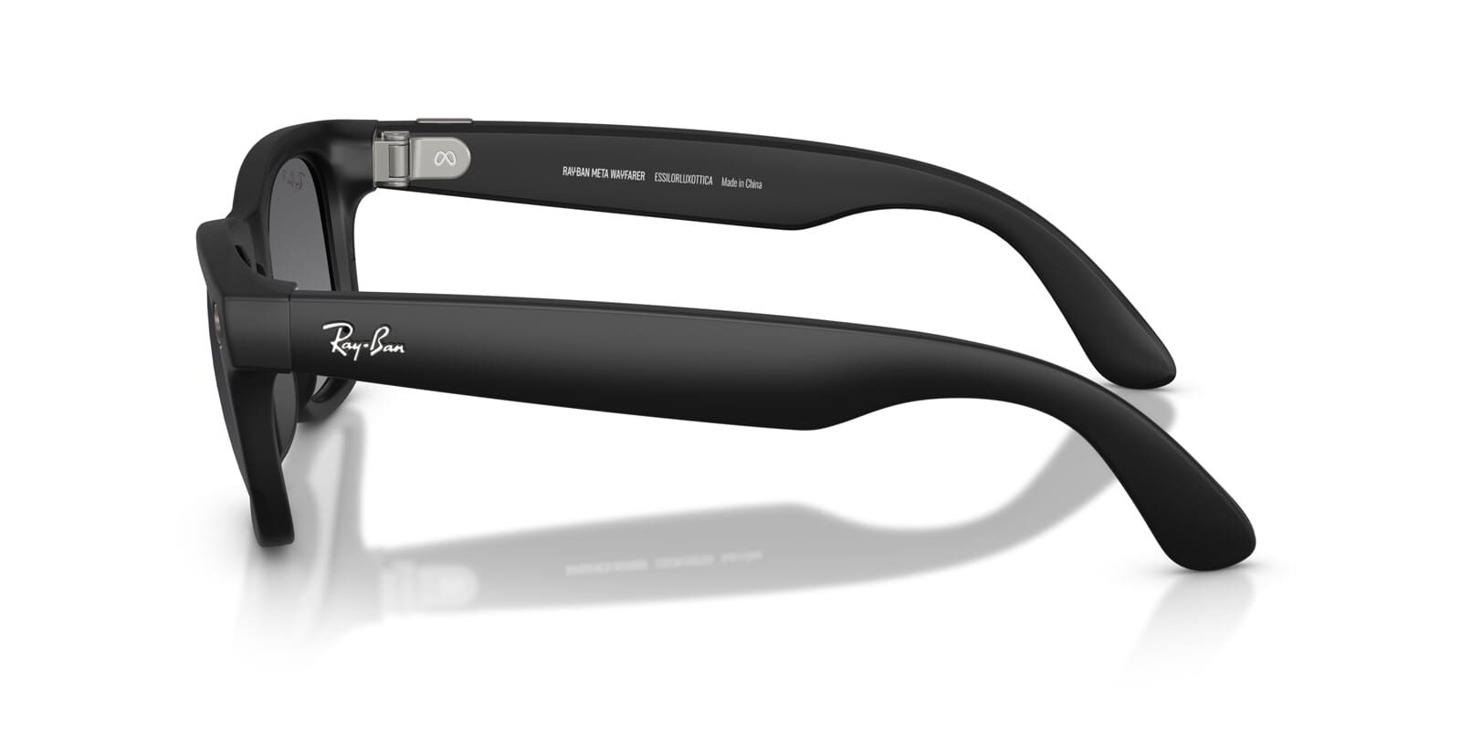 Ray-Ban RW4012 Wayfarer Sunglasses in Gradient Grey Lenses With Matte Black Frame, angle view