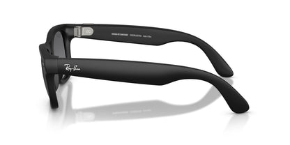 Ray-Ban RW4012 Wayfarer Sunglasses in Gradient Grey Lenses With Matte Black Frame, angle view