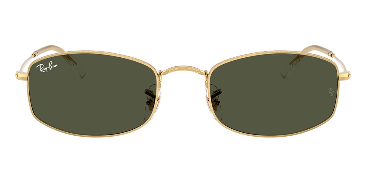 Ray-Ban RB3832 Geometric Sunglasses in Green / Arista Gold, side view