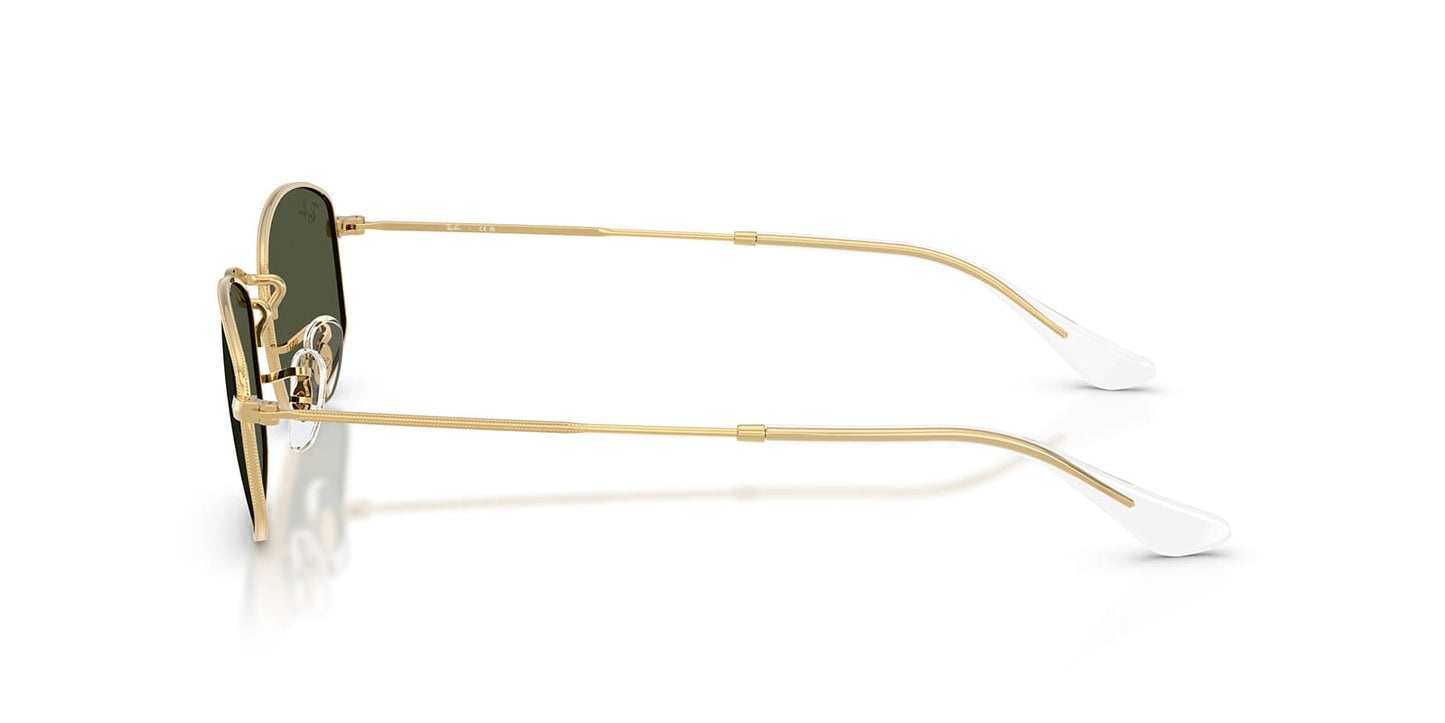 Ray-Ban RB3832 Geometric Sunglasses in Green / Arista Gold, angle view