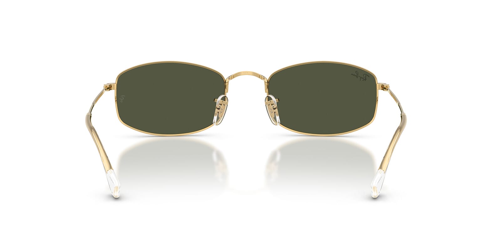 Ray-Ban RB3832 Geometric Sunglasses in Green / Arista Gold, detail view