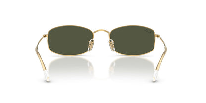 Ray-Ban RB3832 Geometric Sunglasses in Green / Arista Gold, detail view