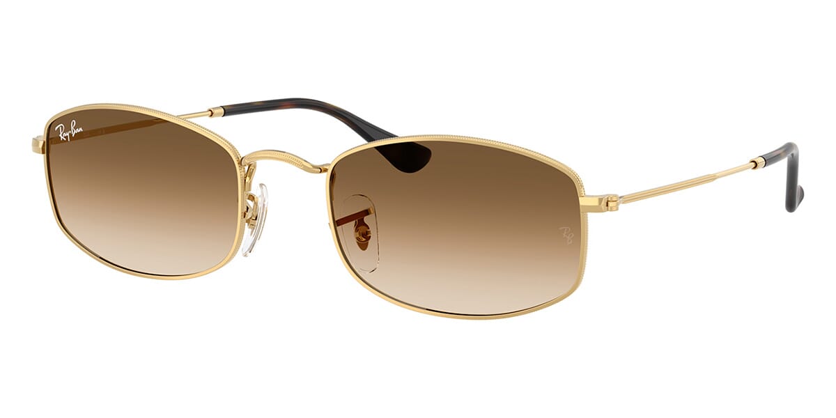 Ray-Ban RB3832 Geometric Sunglasses in Gradient Brown / Arista Gold, front view