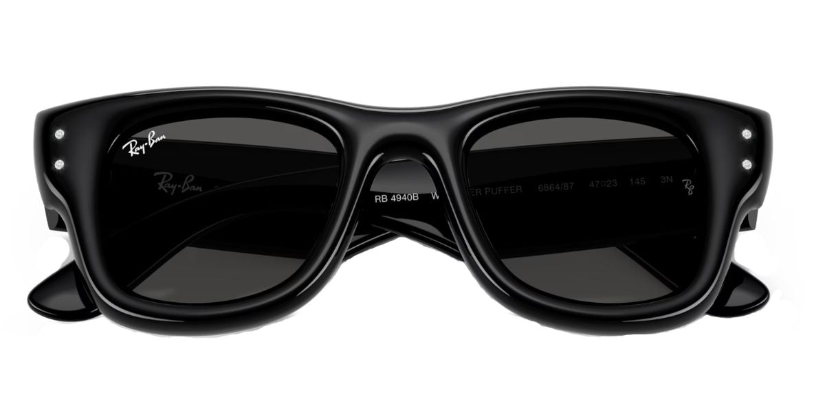 Ray-Ban RB4940B Square Sunglasses in Grey / Black Crystal, angle view
