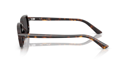 Ray-Ban RB4455 Rectangle Sunglasses in Dark Grey / Havana, side view